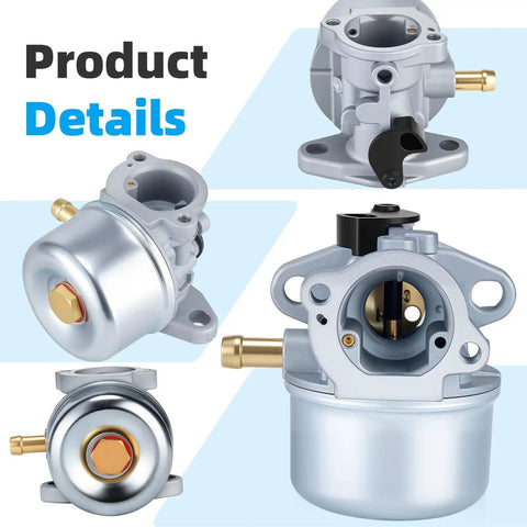 Close-up views of Carburetor With Air Filter Cleaner And Primer Base Fits Briggs And Stratton 498170 799872 122000 Series Engines
