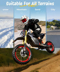 Power Packed 3500W Peak Electric Dirt Bike for Teens and Adults in various terrains like snow, sand, and city road