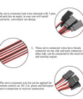30 Piece Male To Female 3 Pin Servo Extension Cable Set With 22 AWG Copper Wires shown in close-up with connectors highlighted
