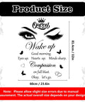 Feel Good Vibe Inspirational Quotes Wall Decals Set With Eye Motifs And Eyelash Art Queen Crown Butterflies And Hearts
