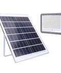Mingzhe LED Solar Flood Light 400W, Weather includes solar panel and LED light fixture for outdoor use.
