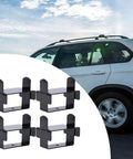 Dope Heavy Duty 4Pcs Stainless Steel Leaf Spring Clamp Kit for Car and Truck Reinforcement, Lock Together Repair Clips, Superior Axle Torque Control, Tough Stabilizing Hardware That Slaps, black leaf spring clamps on SUV