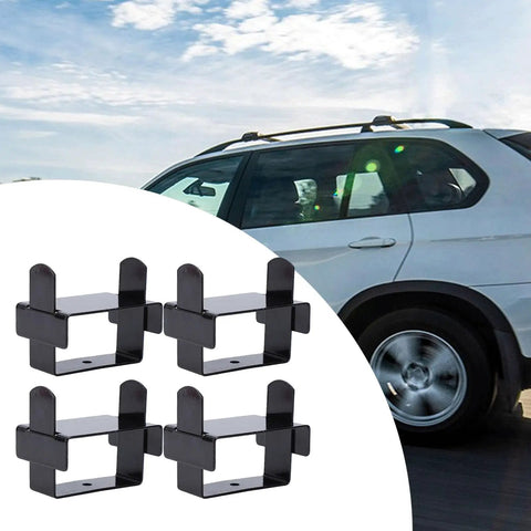 Heavy Duty Stainless Steel Leaf Spring Clamp Kit With 4 Robust Vehicle Stabilizing Control Repair Clips For Up To 2.5 Inch Wide Springs For Durable Rides, 4 black clamps