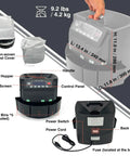 Plug And Play Usd Coin Counter And Automatic Wrapper Machine with Crisp Lcd Panel features handle, LCD screen, and coin bins.