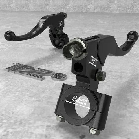 Seven Eighths Inch 22 Millimeter Clutch And Brake Lever Perch Replacement For Honda XR50 CRF Dirt Bike, black finish