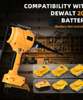 Cordless Dust Blower For 20V Battery High Power Handheld Air Duster Delivers 447 MPH Wind 50,000 RPM 3 Gear Stepless