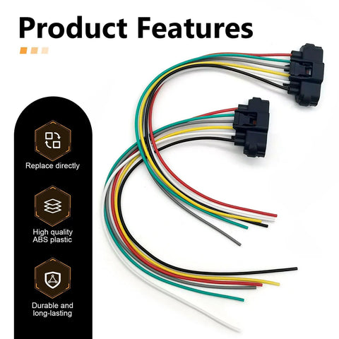 2-Pack 6-Pin Throttle Body Pigtail TPS Repair Connector Kit with colorful 6-way sensor wiring harness