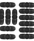 Half Inch Drip Irrigation Coupling Fittings 12 Pack Barbed And Locking Straight Connectors For 0.60 To 0.65 Inch OD Tubing Not For Rigid Pipes No Fuss Easy To Install And Durable Ideal For Home Garden Watering Systems black plastic drip tubing connectors