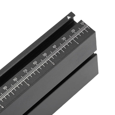 Micro Adjustable Flip Stop Miter Gauge Table Saw Band Saw Router Table With Extendable Fence measuring scale close-up.