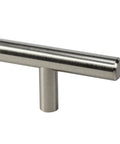 Close-up of 20 Pack Solid Steel Brushed Nickel Euro Style Bar Pulls For Cabinets Cupboards Drawers And Doors With 3 Inch Hole Centers And 6 Inch Overall Length Ideal Durable Hardware For Kitchen Bathroom Cabinets And Furniture P9311876BN