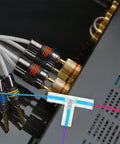 Top Tier T-Type Copper Wire Terminals With Insulated Nylon Sleeves For Quick Solderless Electrical Connections And Safe Splicing On Computer Cables And Household Wiring Kits on wires
