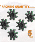Rock Solid Electric Power Steering Motor Shaft Kit For Select Toyota Models Built Tough With Heavy Duty Rubber And Abs No Sweat Install Plug And Play Oe 4525428040, 5-pack of black EPS motor shafts with green accents.