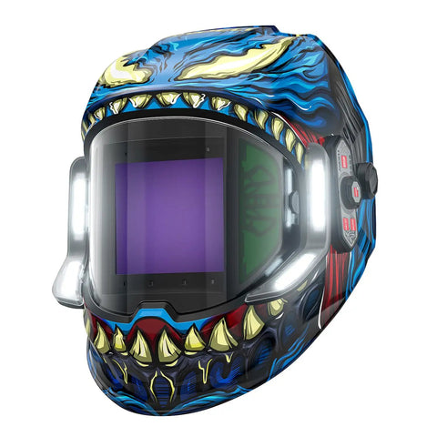 Panoramic 180 Degree Auto Darkening Welding Helmet For Pro Grade Clarity With True Color View And Built In LED Lights