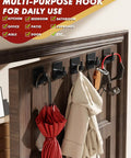Five Pack Heavy Duty Adhesive Hooks That Hold Up To 22lb Self Adhesive Wall Hangers Waterproof Rustproof Stainless Steel