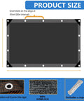 Diagram showing 40 By 50 Feet Black Shade Cloth Mesh Tarp With Grommets For Outdoor Patio Garden Carport Chicken Coops Backyards