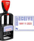 Self Inking Date Stamp With Received Phrase Built As A Slick Reliable Workhorse For Busy Clutter Free Desks featuring a clean shield and twist mechanics.