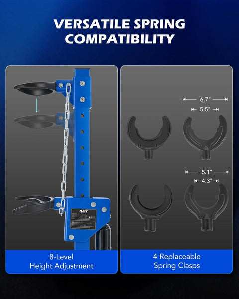 Hydraulic Strut Spring Compressor Kit With 1 Ton Compression Force And 4.5 Ton Jack Capacity Includes 4 Spring Clasps For Cars Trucks SUVs Heavy Duty For Easy DIY Auto Suspension Service