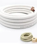 16 Ft Copper Tubing Set For Mini Split AC And Heating Systems with 3/8 and 5/8 Inch Lines, Nut Accessories and Insulation
