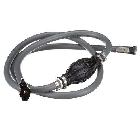 Six Foot Long Fuel Line Kit With Hose Fittings For Yamaha Marine Engines Black Three Eighths Inch Diameter Low Permeation