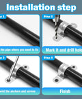 Installation steps for Tough As Nails Heavy Duty Stainless Steel Half Inch Pipe Strap Clamps Pack Of 50 M12 Two Hole U Bracket