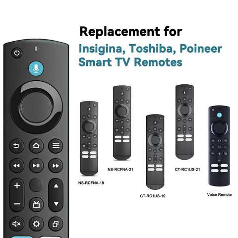 Replacement Fire TV Remote With Voice For All Firestick Devices, Works With 4K Fire Stick And Cube, remote models displayed