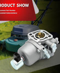Replacement Carburetor For 20HP Yard Tractors And Riding Lawn Mowers Compatible With 699807 697722 401577 406577 407577 4025A7 4035A7 visible on a lawn mower