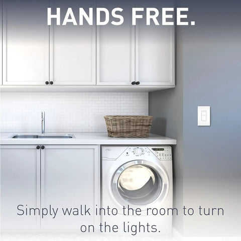 Radiant 600W Occupancy Motion Sensor Light Switch With Auto On Auto Off, 180 Degree Coverage in modern laundry room