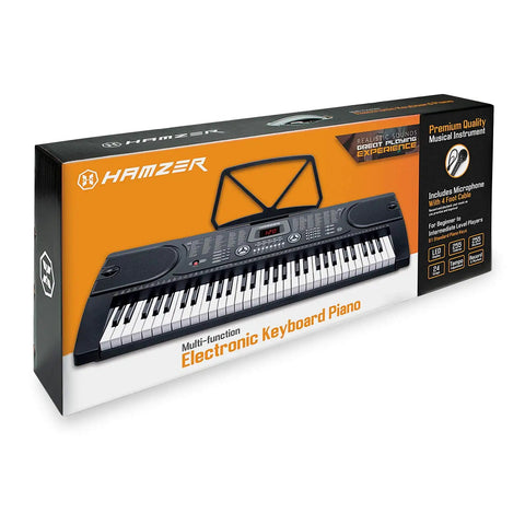 61 Key Portable Keyboard Piano Kit With Stand, Built-In Speakers, Microphone, Box Packaging