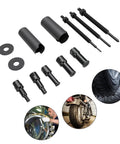 Heavy Duty Internal Bearing Extractor Puller Kit Built For Real Mechanics Needing To Remove Stuck Bearings From Blind Holes In Cars Flywheels Or Bike Hubs Using 23 Millimeter Clamps Made Of Durable Chrome Vanadium Steel Where You Gotta Get Work Done Fast, 23mm chrome vanadium steel bearing puller kit with clamps and adapters