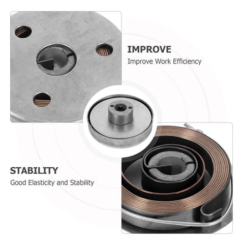 Stylish Steel Coil Spring For Drill Press Spindle Repair With Bouncy Elasticity And Easy Install Fit For Milling Machine Metalworking Tool Replacement Part, showing detailed metal structure.