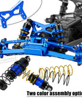 Sick Rc Car Upgrades For Losi 1 24 Micro B And 1 28 Micro T 2S Racing Buggy Shock towers and shock absorbers in navy blue.