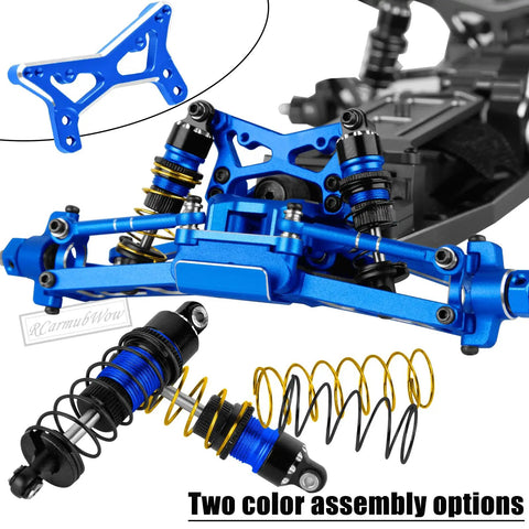 Sick Rc Car Upgrades For Losi 1 24 Micro B And 1 28 Micro T 2S Racing Buggy Shock towers and shock absorbers in navy blue.