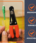 Adjustable Wire Stripper Tool PA1161 for 30-10 AWG Solid and Stranded Wire, Heavy-Duty Electrical Cutter with orange handles