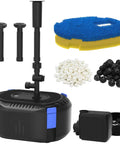 All In One Koi Pond Filter And Fountain Kit Perfect For 200 To 350 Gallon Ponds With 400 GPH Pump Telescopic Spray Rod And 3 Nozzles