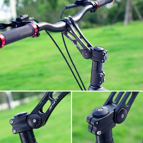 Adjustable Bike Stem Riser And Handlebar Extender For 31.8mm Bars Universal 28.6mm Fork Compatibility Plus Minus 80 Degree Angle