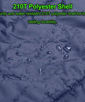 Close-up of 210T polyester shell with water droplets, feature of Double Sleeping Bag For Camping And Backpacking, Queen Size Two Person
