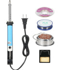 Desoldering Iron Solder Sucker Pro Grade 2 In 1 Tool 110V Desoldering Pump with accessories including nozzles, wire, and sponge