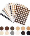 648 Pieces Screw Hole Covers Kit With 21mm Wood Textured Stickers PVC Self Adhesive Caps for furniture cabinets walls desks 12 colors waterproof durable dustproof easy install