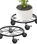 10.24 Inch Plant Caddy With Wheels For Indoor And Outdoor Use, 360 Degree Lockable Casters, Durable Plant Dolly With Tray, 2 Pack