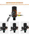 Scuba Diving Valve M18x1.5 First Stage Pressure Reducing Valve For Oxygen Cylinders, 360-degree rotation demonstration