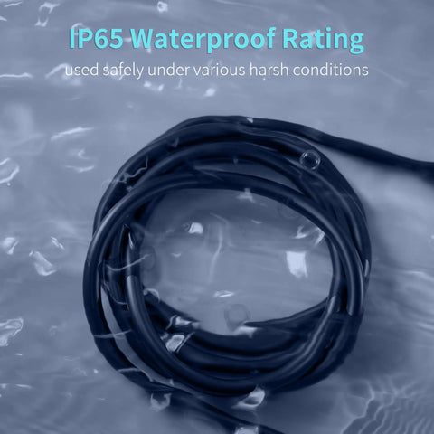 15 Foot 16 Gauge 3 Outlet Outdoor Extension Cord Waterproof Black Tough As Nails Power Cable With Three Prongs SJTW ETL Listed