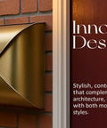 Sturdy Outdoor Wall Mount Mailbox With Gold Finish Built To Last Waterproof Weatherproof Envelope Mailbox For Outside Use