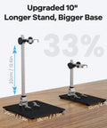 10.1 Inch LCD Digital Microscope For Coins And Soldering, 260X Magnification, Electronics Repair Camera, Coin Magnifier With Built In Lights, 12.6 Inch Adjustable Stand, 32GB Storage, upgraded metal stand