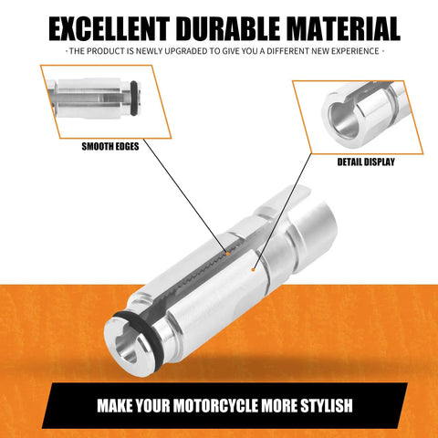 Slick Cnc Aluminum Motorcycle Clutch Cable Adjuster Upgrade For Harley Softail Fat Boy Street Bob Low Rider Touring 2018 To 2024 close-up of durable adjuster with smooth edges.