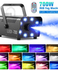 700W Fog Machine With Eight RGB LED Lights And Fourteen Colorful LED Effects for stage parties and events