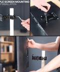 Tough As Nails Steel Monitor Pole Mount With Quick Release Vesa Plates For Up To 30 Inch Displays being installed on a pole.