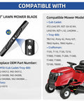 Beefy High Lift Mower Blade Set For 42 Inch Deck Riding Mowers Compatible With Cub Cadet Troy Bilt Bronco Pony Mustang