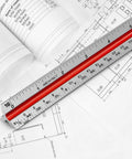 12 Inch Architectural Scale Ruler Triangular Tool Color Coded For Drafting And Blueprints, Pro Grade Precision With 6 Scales On Aluminum Alloy Build