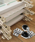 2 Pack 26mm Cabinet Door Hinges With Glass Door Buffer Soft Close Corner Cabinet Hardware for kitchens and displays