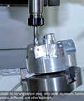 Ball Nose End Mill Four Flute Tungsten Carbide Spiral CNC Router Bit Single End With One Quarter Inch Shank One Inch Cutting Length ZRN Coated For Precise Carving Engraving Grinding And Detail Finishing Pro Grade in use on metal